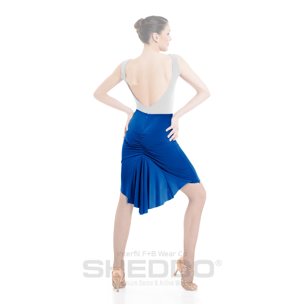 Female Fitted Skirt With Gathered Back & Train Godet, Meryl Geyser