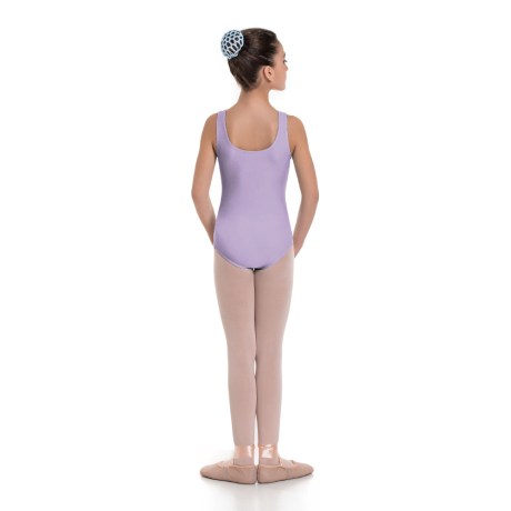 Girls Tank Leotard, Cotton - Elastane Lilac