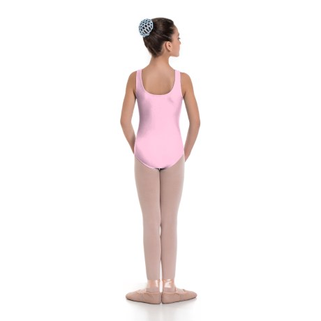 Girls Tank Leotard, Lycra Matt Light Pink