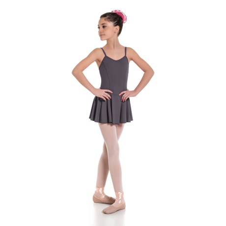 Girls Camisole Princess Seam Leotard With Skirt, Meryl Viaggio