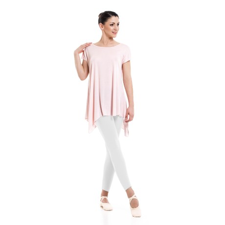 Female Waist Band, Fitted Ankle Leggings, Cotton - Elastane White