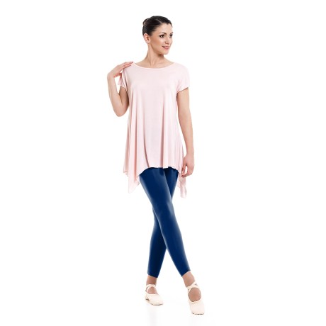 Female Waist Band, Fitted Ankle Leggings, Lycra Matt Blueberry