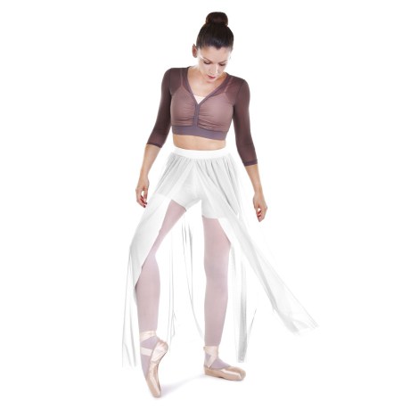 Female Delicated Short Builted Chiffon Splited Rippled Stripes, Lycra Matt Lanzarote