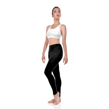 Female Active Fitted Ankle Leggings With Pocket In Waistband, Meryl Black