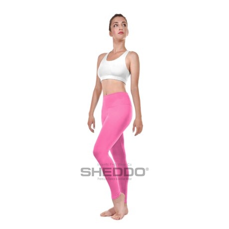 Female Active Fitted Ankle Leggings With Pocket In Waistband, Lycra Matt Cameo