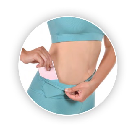 Female Active Fitted Ankle Leggings With Pocket In Waistband, Lycra Matt Blueberry