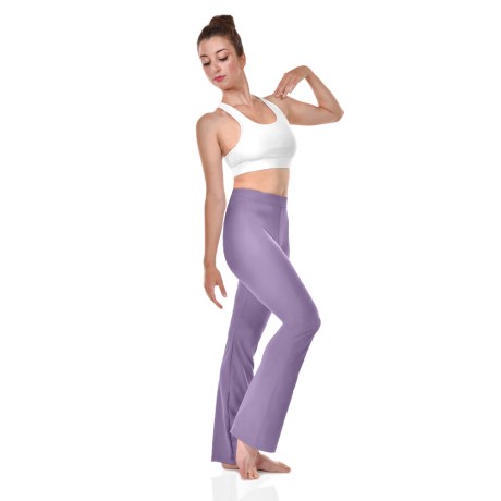 Female Low Waist Fitted Jazz Pants, Cotton - Elastane Lilac