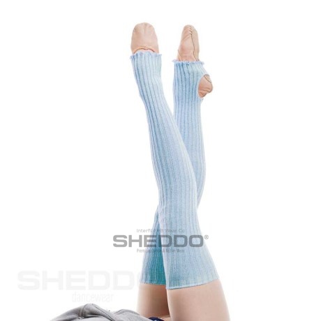 Leg Warmer Stirrup For Ladies, Acrylic - Elastane, Light Blue One Size 90cm