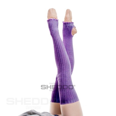 Leg Warmer Stirrup For Ladies Purple, Acrylic - Elastane, One Size 90cm