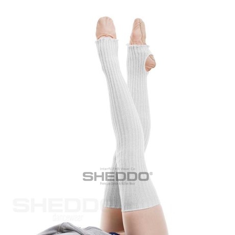 Leg Warmer Stirrup For Ladies White, Acrylic - Elastane, One Size 90cm