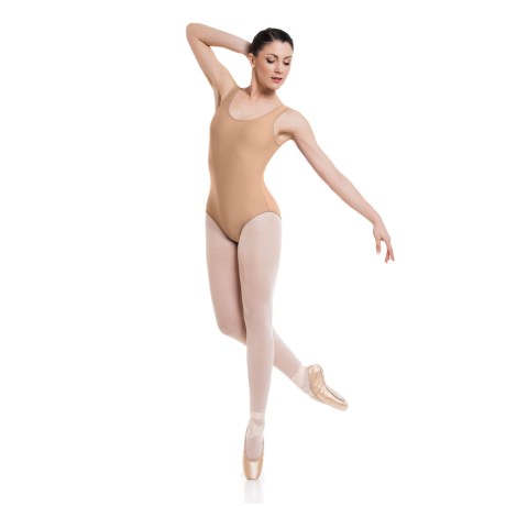 Female Tank Leotard, Lycra Matt Nude