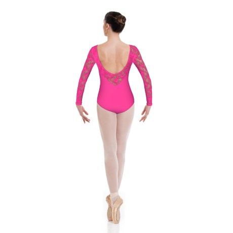 Female Long Sleeved Leotard L/Back Upper Lace Bodice, Meryl Minnie