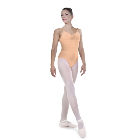 Female Empire Camisole Leotard Pinched Front, Lycra Matt Nude