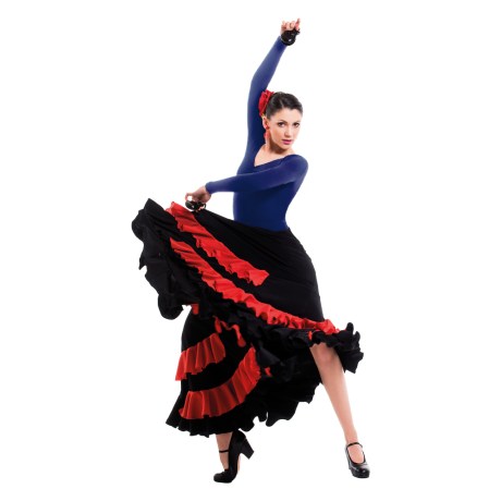 Female Long Sleeve Low Back Leotard With Drawstring Bra Lining, Cotton - Elastane