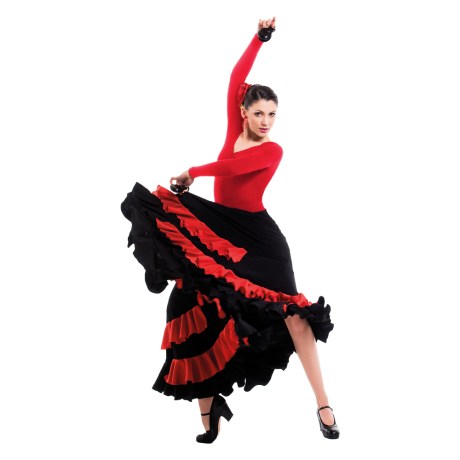 Female Long Sleeve Low Back Leotard With Drawstring Bra Lining, Cotton - Elastane