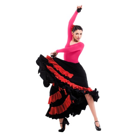 Female Long Sleeve Low Back Leotard With Drawstring Bra Lining, Cotton - Elastane