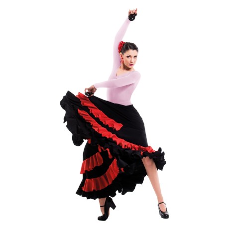 Female Long Sleeve Low Back Leotard With Drawstring Bra Lining, Cotton - Elastane