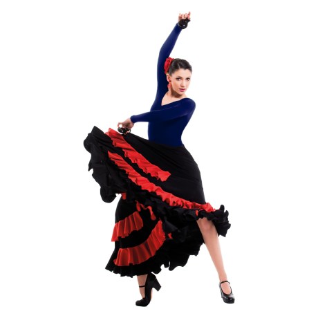 Female Long Sleeve Low Back Leotard With Drawstring Bra Lining, Cotton - Elastane