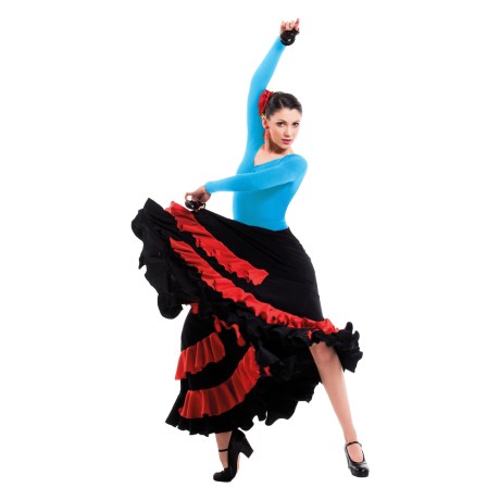 Female Long Sleeve Low Back Leotard With Drawstring Bra Lining, Cotton - Elastane