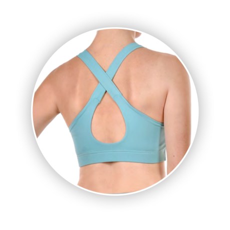 Female Tank Crop Top Criss Cross Back Straps With, Meryl Black