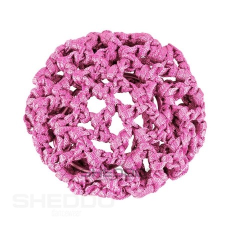 Crochet Hair Bun Net, 12pcs Set Pink (1 Colour)