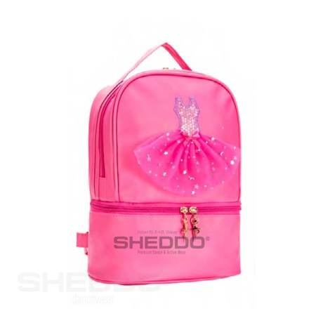 Backpack With Shoe Compartment Nylon / Polyester Fouchsia