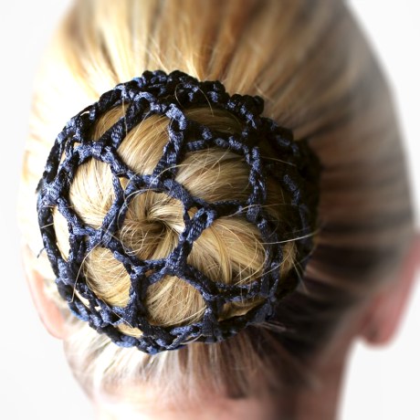 Crochet Hair Bun Net, Blue