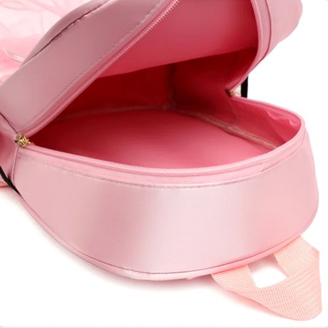 Children's Backpack Classic Design, Ballerina with Tutu featuring Side Pockets, Light Pink