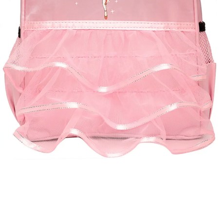 Children's Backpack Classic Design, Ballerina with Tutu featuring Side Pockets, Light Pink