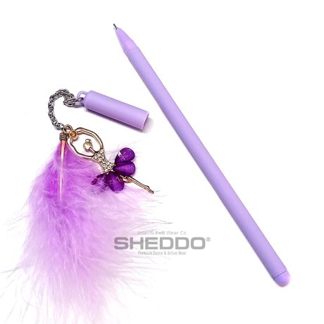 Ballerina Feather Ballpen, Purple