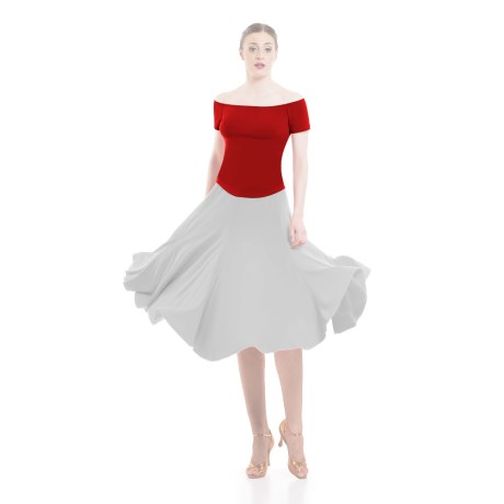 Female Bateau Neck Short Sleeved Top, Super Jersey Orange