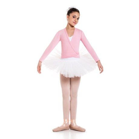 Girls Wrap-Over Long Sleeved Cardigan, Fine Knit Rozi