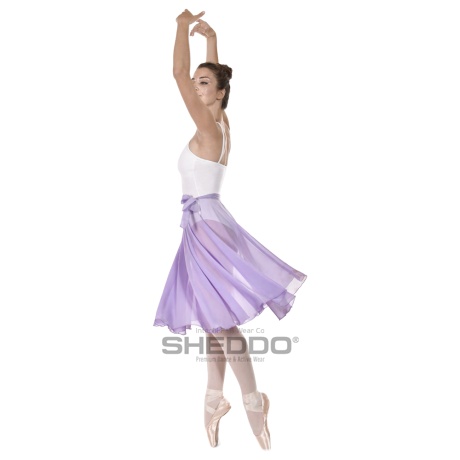 Female Full Circle Ballet Skirt With Scarf Tie, Muslin
