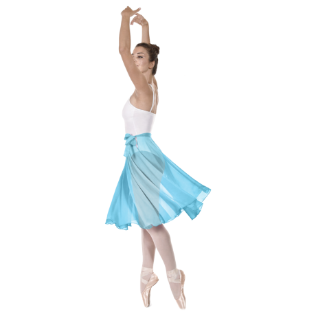 Female Full Circle Ballet Skirt With Scarf Tie, Mousseline, Inopneuma