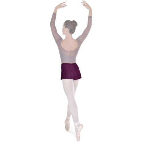 Female Short Skirt with Elastic Waist Band, Lycra Mat, Burgundy