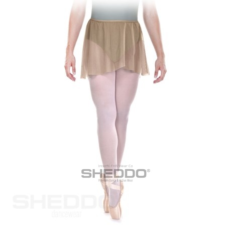 Female Crossover Skirt With Elasticated Waist, Tulle Stretch, Nude