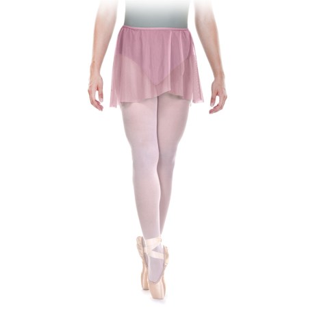 Girls Crossover Skirt With Elasticated Waist, Tulle Stretch, Light Pink