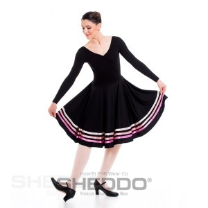 Female Character Skirt With 3 Ribbons, Jersey Black, 60cm