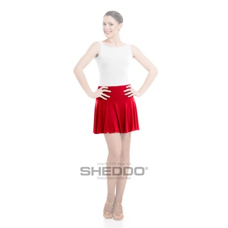 Female Skirt With Yoke, Super Jersey Red
