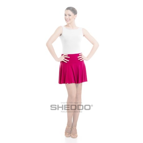 Female Skirt With Yoke, Super Jersey Fuchsia