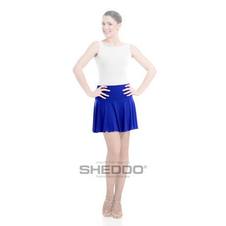 Female Skirt With Yoke, Super Jersey Electric Blue