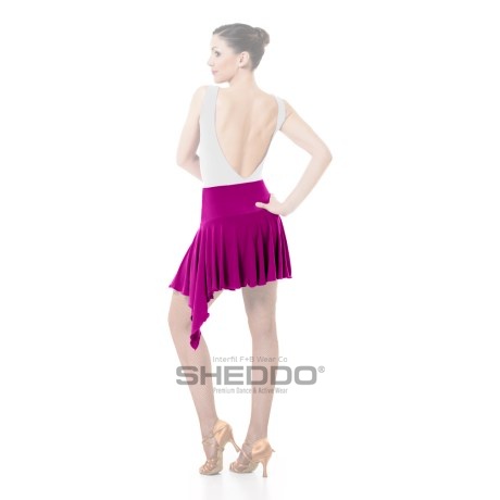 Female Asymmetric Skirt With Yoke & Single Godet, Meryl Bachata