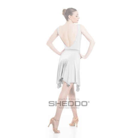 Female Skirt With Elasticated Waist &#38; Ruffled Front, Super Jersey White