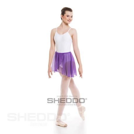 Girls Crossover Skirt With Elasticated Waist, Mousseline Lilac
