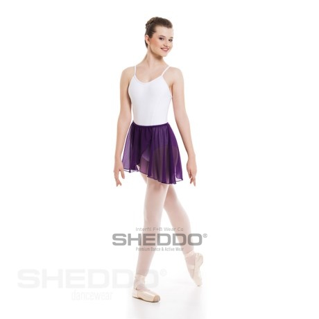 Female Crossover Skirt With Elasticated Waist, Mousseline Burgundy
