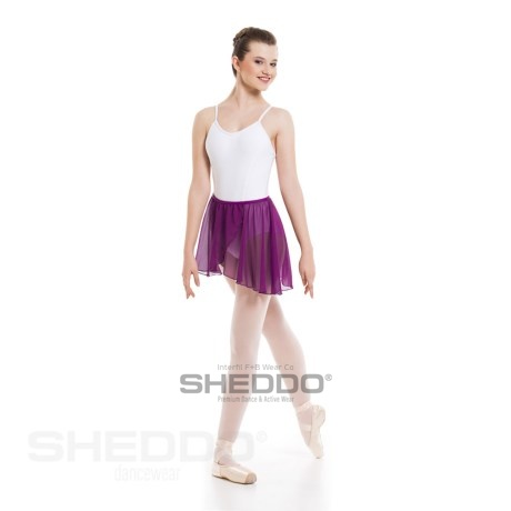 Girls Crossover Skirt With Elasticated Waist, Mousseline Violet
