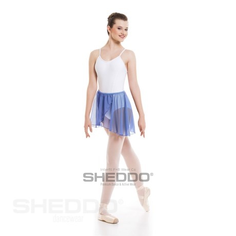 Girls Crossover Skirt With Elasticated Waist, Mousseline Glicine