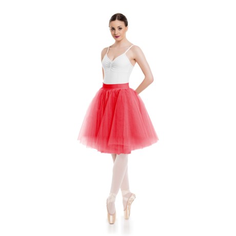 Female Romantic Short Tutu Skirt 50cm, Red