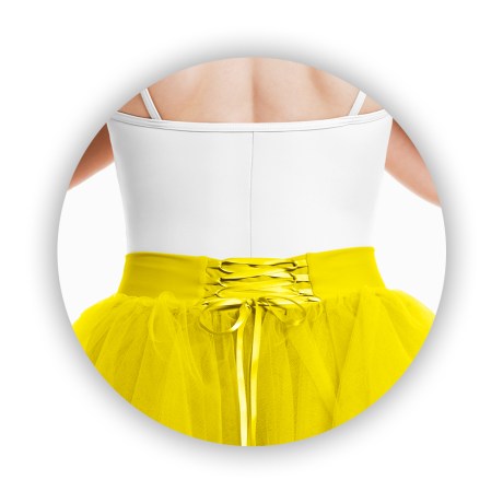 Female Romantic Short Tutu Skirt 50cm, Lemon Yellow