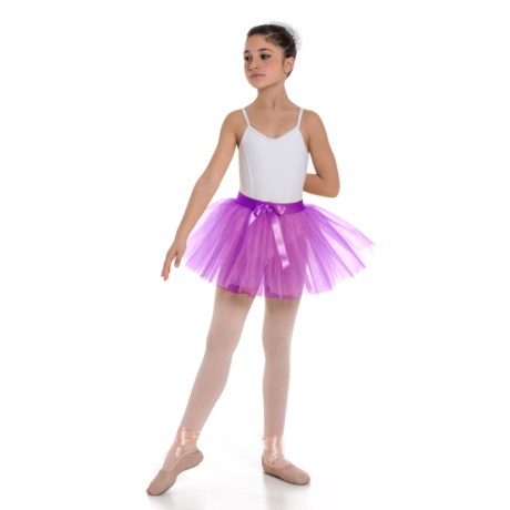 Girls 2 Layer Tutu Skirt With Elasticated Waistband, Dark Mauve